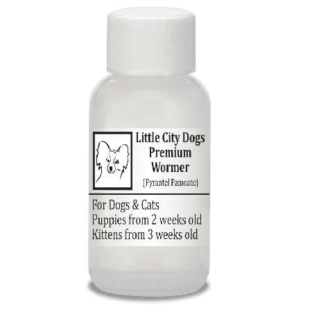 Liquid Dog Wormer - VANILLA FLAVORED Liquid Wormer for Dogs and Cats, 1 oz. - treats 300 pet lbs