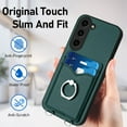 thumbnail image 5 of Allytechgroup Samsung Galaxy S23 FE Wallet Case for Women Men, Premium PU Leather Shockproof Hand Wrist Slim Fit Back Cover Phone Case for Samsung Galaxy S23 FE, Green, 5 of 6