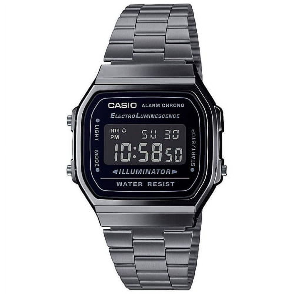 Casio A168WEMB-1B Men's Vintage Collection Gunmetal Mesh Band