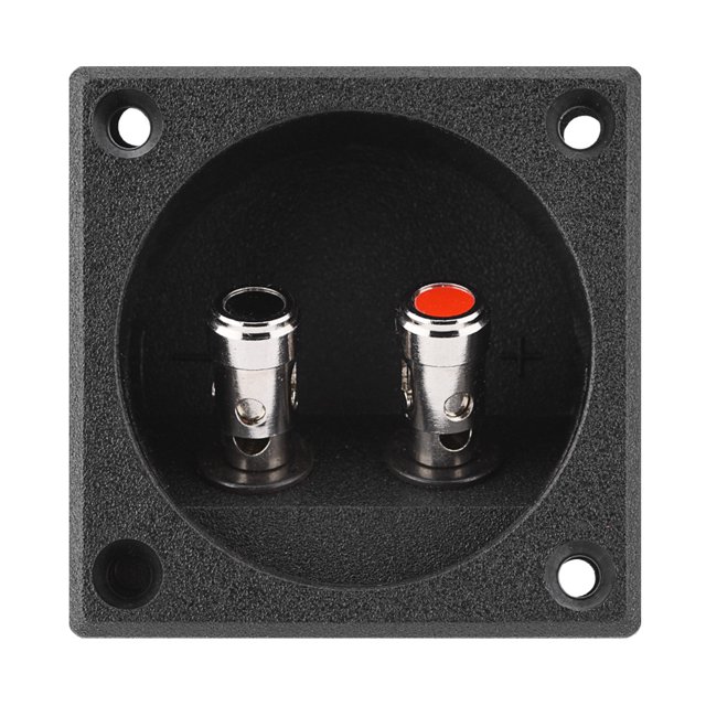 caja de terminales de altavoces, empuje tipo 2 poste de conexión Cable Square Spring Cup conector componentes acústicos para DIY Home Car Stereo Speaker Partes Electronicas Octpeak No