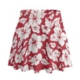 thumbnail image 5 of FUIALDOLG Red Hibiscus Flower Tennis Skirt Cute Floral Pink Athletic Skort with Pocket Stretchy Soft Golf Skirt Hawaii Mini Skirt for Women Lady Summer Sportwear,L, 5 of 8