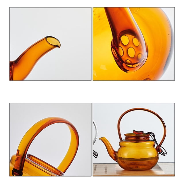 Tetera china de vidrio de borosilicato perfecl 200ml AMARILLO