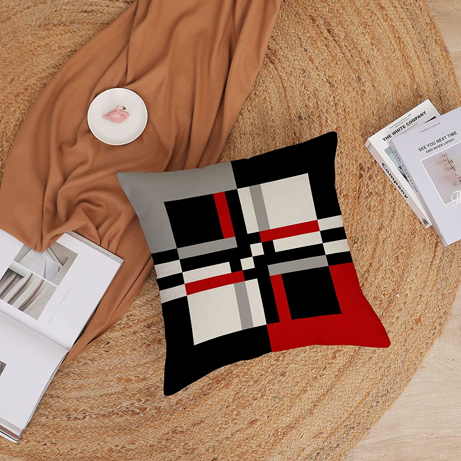 Geometric throw pillow set hotsell
