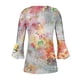 thumbnail image 5 of Ichuanyi liquidación de mujeres en v-cutleck 3/4 camisas de túnica floral estampada camisas básicas de verano blusa plisada ICHUANYI WER202308243160, 5 of 5
