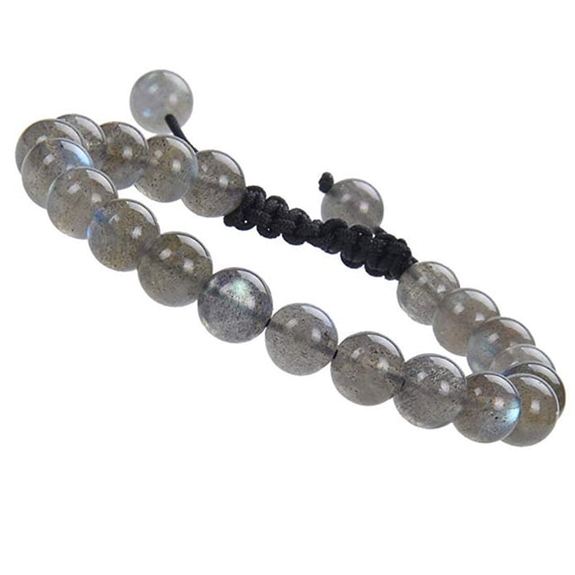Massive Beads Natural Healing Power Gemstone Crystal Beads Unisex Adjustable Macrame Bracelets 8mm - Style39