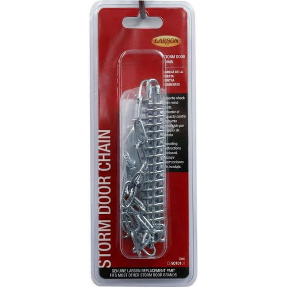 Larson Zinc-Plated Mill Steel Storm Door Wind Chain, Mill - 9 Piece