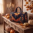 thumbnail image 6 of ZhangC Halloween Themed Quilted Embroidered Tote Bag, 16x8x8 Inch Large Capacity Portable Travel Handbag, Embroidered Storage Tote for Party Supplies, Costumes, Gym and Daily Use, 6 of 9