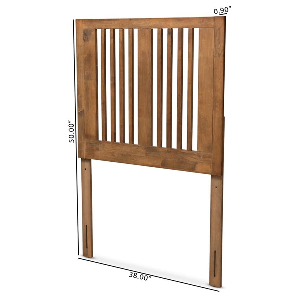Baxton Studio Harena Modern and Contemporary Transitional Ash Walnut Finished Wood Twin Size Headboard