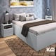 thumbnail image 5 of Base Cama Matrimonial Con Cajones Compartimientos KingsHouse blanco Matrimonial, 5 of 7