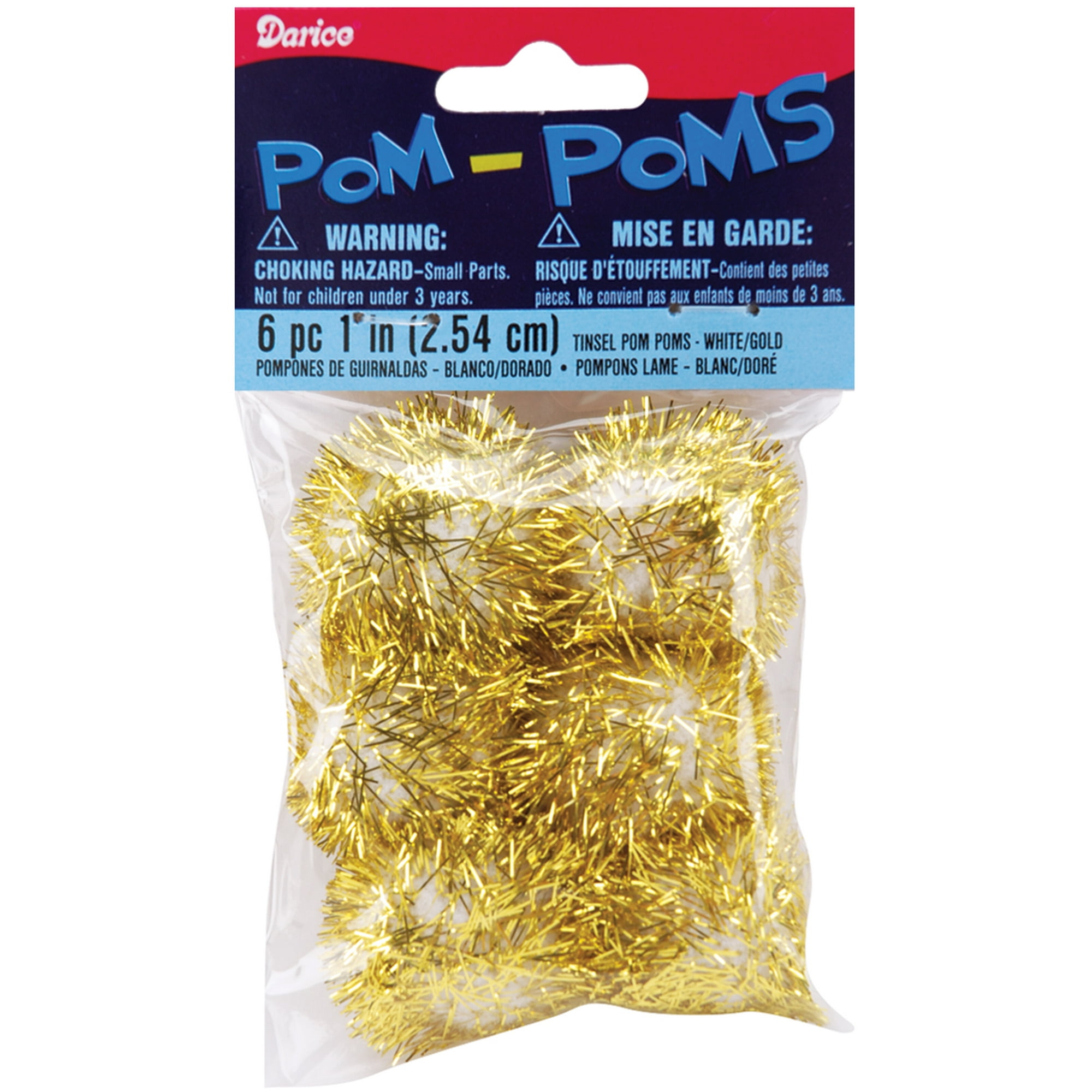 Pom Poms - White/Gold