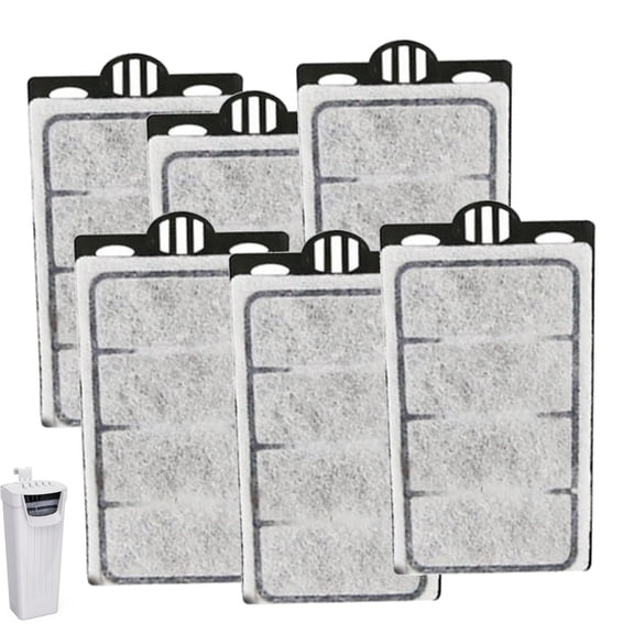 Qzbhct 6 Pcs Aquarium Waterfall Turtle Filter Cartridge for 3.5W 280L/H Low-Water Filter Activated Carbon Pad Replacement