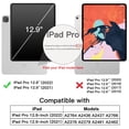 thumbnail image 2 of JETech Case for iPad Pro 12.9-Inch 2022/2021 (6th/5th Generation), Soft TPU Transparent Slim Shockproof Tablet Cover, Support Pencil 2nd Charging (Clear), 2 of 6