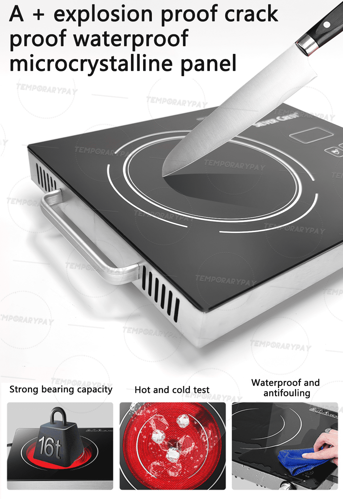 Electric Cooktop Single Burner,3500W 220V Electric Stove Top with Knob –  vacpi