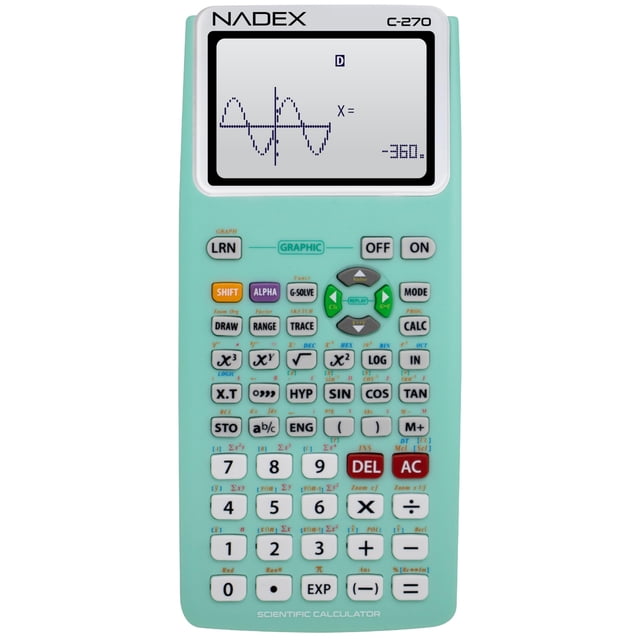 Calculadora científica Nadex C-270 verde con funciones gráficas