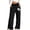 Black-B, variant on Girls Wide Leg Sweatpant Fall Winter Fashion Fleece Warm Cute Print Trousers Elastic Waist Wide Leg Pants With Pockets (11-12 Years, Light Blue-A)