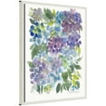 thumbnail image 4 of Kate and Laurel Watercolor Purple Hydrafloral Framed Canvas Wall Art  by Patricia Shaw 18 x 24 Sylvie Beaded White, Whimsical, Abstract, Flowers Art for Wall Decor, Living Room Bedroom, 4 of 8