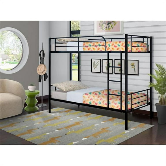 DAT0WHI Danbury Twin Bunk Bed in powder coating white color