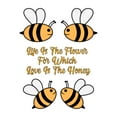 thumbnail image 2 of Danish Pastel Wall Decal Cute Pairs of Bees in Doodle Style Bedroom Wall Decal for Girls Quotes and Sayings Cute Themed Room Décor - Size: 32 In x 40 In, 2 of 5