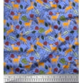 thumbnail image 1 of Soimoi Cotton Voile Fabric Leaves & Reindeer Animal Print Fabric by Yard 42 Inch Wide, 1 of 1