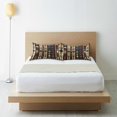thumbnail image 6 of Yayeee Pillowcase Standard Size Set of 2 Satin Wrinkle Resistant Pillow Case, Beige Geometric, 6 of 8