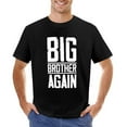 thumbnail image 7 of Big Brother Again Hip-hop Men's Cotton Short Sleeve HD Print Tee for Casual T-Shirt Crew Neck Top Black 3XL, 7 of 7