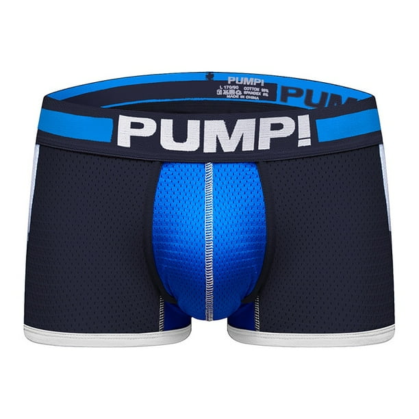 PUMP! Calzoncillos Tipo Bóxer Con Entrepierna De Malla Para Hombre De Larga Duración, Doble Capa, Cómodos, Transpirables, Suaves, Correas Elásticas, Calzoncillos Bóxer Masculinos Dominantes De Secado