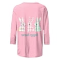 thumbnail image 5 of Idoravan Womens 3/4 Sleeve Tops And Blouses Women's Fashion Easter Printed T-shirt 3/4 Sleeves Blouse Round Neck Casual Top, 5 of 7