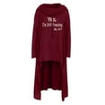 thumbnail image 4 of dmqupv Womens Sweatshirt V Neck Women's Casual Sweatshirt Print Lips Pocket Pullover Hoodie Dress L, 4 of 5