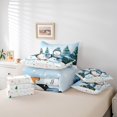 thumbnail image 6 of Manfei Kawaii Penguin Snowman 7-Piece Bedding Comforter Set,Wild Animal King Bedding Sets,Blue White Bed Sheets For Teens,Ultra Soft Home Decor Reversible, 6 of 8