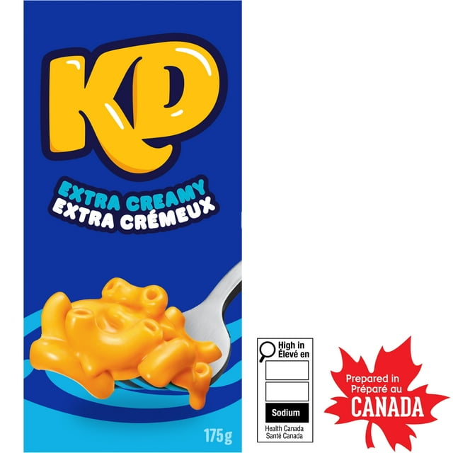 Kraft Dinner Extra Creamy Macaroni and Cheese Dinner, 175g Box
