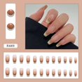 thumbnail image 1 of 24 unids/caja de uñas postizas cortas reutilizables con diseños Set francés Artificial rosa kawaii falso Tipsy Stick-on Nails Tips Art Dengxun unisex, 1 of 2