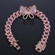 thumbnail image 1 of SZTXJ 1 Pack Butterfly Cuban Bracelets Cuban Link Bracelets Pave Iced Out Crystal Bling Butterfly Bracelets Gold Silver Color Butterfly Bracelet Bangl, 1 of 3