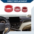 thumbnail image 4 of Unique Bargains AC Media Radio Tune Mirror Knob Cover Interior Trim for Toyota Camry 21-23 Aluminum Alloy Red 5 Pcs, 4 of 6