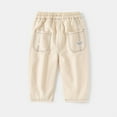 thumbnail image 4 of KVPLBQFD Cargo Work Pants Para Mujer 0-3 Month Pants Boys School Pants Wide Leg Cargo Pants Baby Footed Pants Boy Newborn Clothes, Beige 12-18 Months, 4 of 4