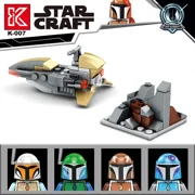 Fighter X Model Assembled Building Blocks Action Figure Mandalorian Troops Cartoon Bricks Toys Children Kids Gifts