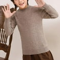 thumbnail image 2 of UAMVSH Baby Toddler Boys Sweater Girls Knit Pullover Sweatshirt Long Sleeve Crew Neck Solid Casual Tops Fall, 2 of 3