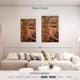 thumbnail image 3 of Elephant Stock Carved Buddha Face Wall Art - Vertical Multi Panel Canvas - Hallway Wall Decor - Religion And Spirituality Multi Panel - Brown And Black Decor - 32" x 50", 3 of 4