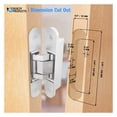 thumbnail image 3 of Nuk3y 6 Inch Concealed Door Hinges 180 Degree Swing 3 Way Adjustable, 3 of 6