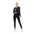 thumbnail image 6 of Women's Yoga Loose T-shirt Clothing Fork Long Sleeve Sunscreen Sportswear Anti-UV Jogging Fitness Loose T-shirt, 6 of 6