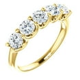 thumbnail image 2 of Pompeii 1 1/2 Ct Diamond Five Stone Wedding Ring 14k Yellow Gold EX3 Lab Grown, 2 of 4