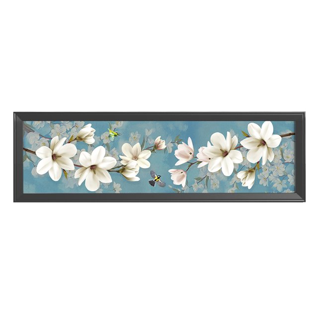 Cuadros Decorativos Bordado completo algodón 11CT 3 hilos contados Magnolia flor punto de cruz Kit Wdftyju embutido en tela