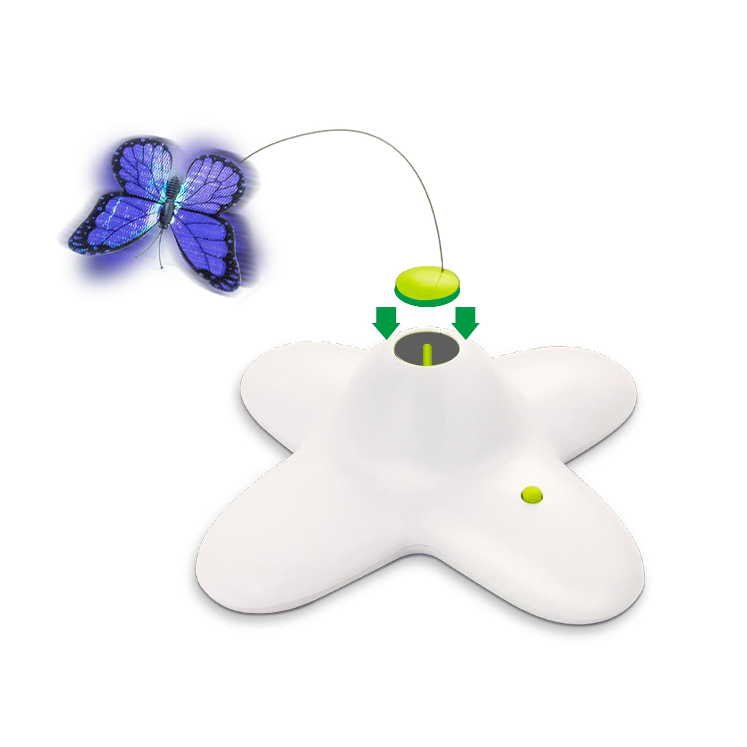 Funny Butterfly Cat Toy Kitten Battery Operated Hunt & Play Extra Butterflies US 