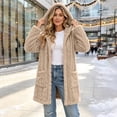 thumbnail image 5 of Ihhxva Women's Cardigan Sweater Hooded Warm Winter Coat Loose Fit Multi-Pockets Long Sleeve Cozy Casual Cold Weather Outings S-2XL, 5 of 8