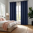thumbnail image 3 of Deconovo Total Blackout Curtains for Kids Room and Living Room, 2 Panels with 8 Grommets, Thermal Insulated, 52"x84", Navy Blue, 3 of 10