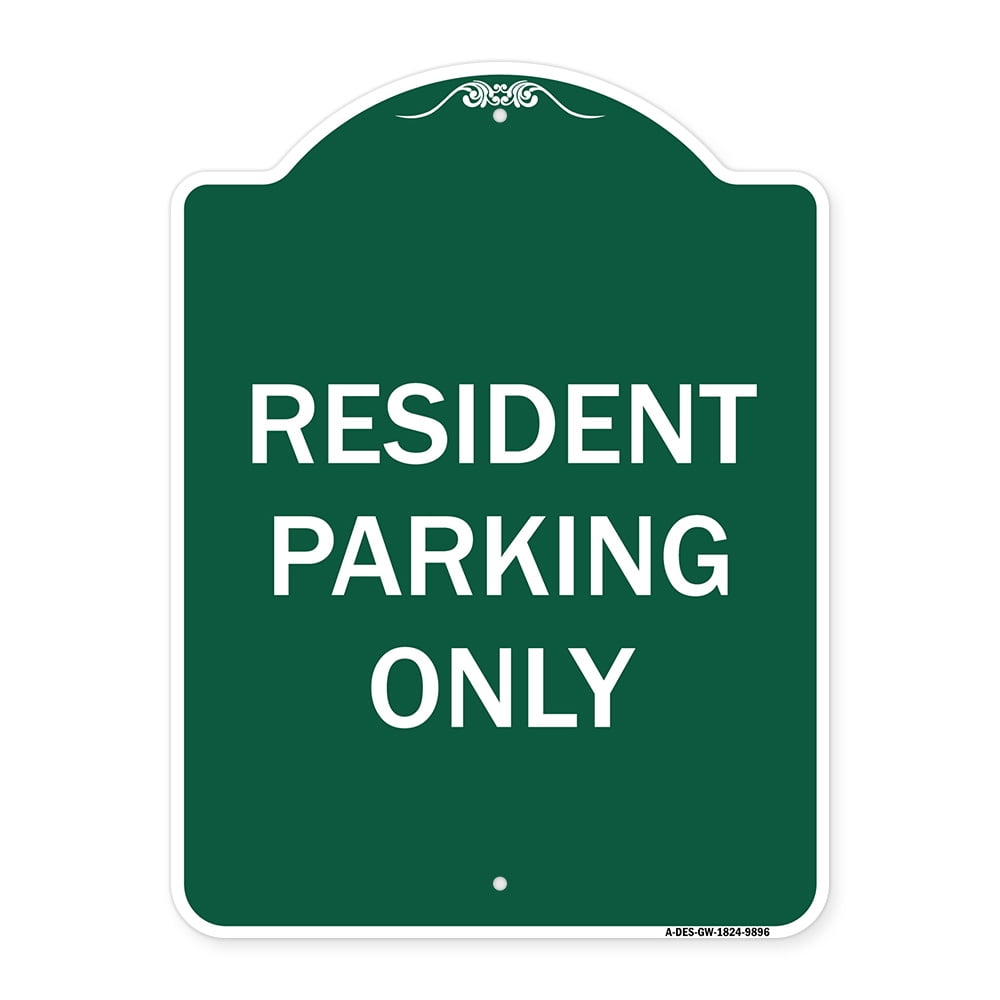 signmission-designer-series-sign-resident-parking-only-green