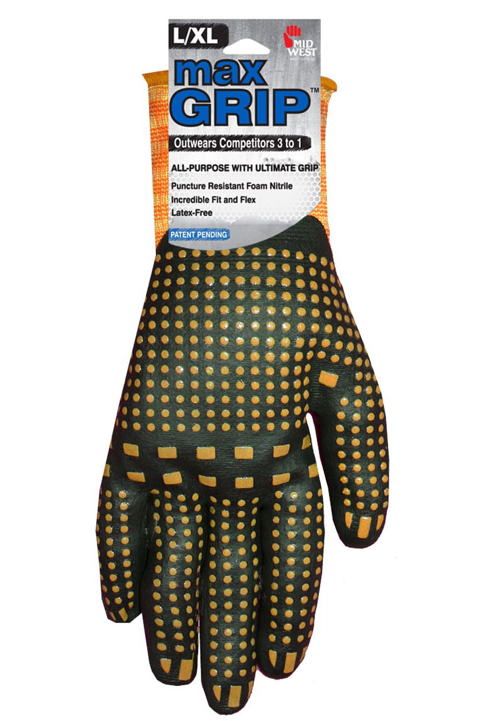 MaxGrip Men's Orange Glove, Large - Main Image