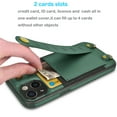 thumbnail image 7 of Tiflook iPhone 13 Pro (6.1 inch) 2021 Wallet Case PU Leather Wristlet Card Holder Slot Carrying [Removable Crossbody Strap] Purse Cover Green, 7 of 7
