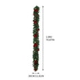 thumbnail image 4 of Zawou 2.7m Encrypted Rattan Pendant with Gold and Red Balls, Pre-Lit Christmas Garland for Indoor and Outdoor Holiday Decoration, Mantel, Door, and Window Display, 4 of 7