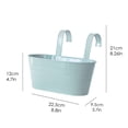 thumbnail image 1 of Home Oval Metal Plant Flower Pot Fence Balcony Garden Hanging Planter Pots, 1 of 2
