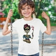 thumbnail image 3 of Tee Hunt Frida Kahlo Sugar Skull Youth T-Shirt Calavera Day of The Dead Kids, White, Medium, 3 of 5